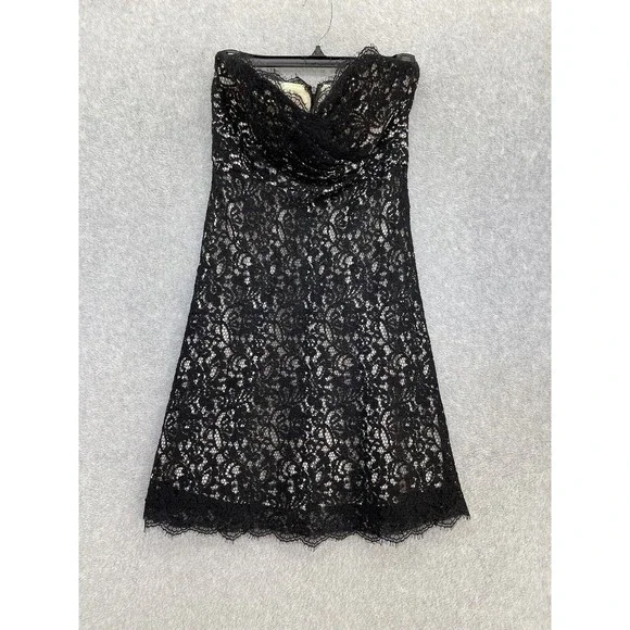 White House Black Market Women's Strapless A Line Dress Size 2 Sweetheart  Neck